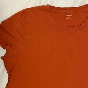 Madewell Women's Short Sleeve Tee in Rust